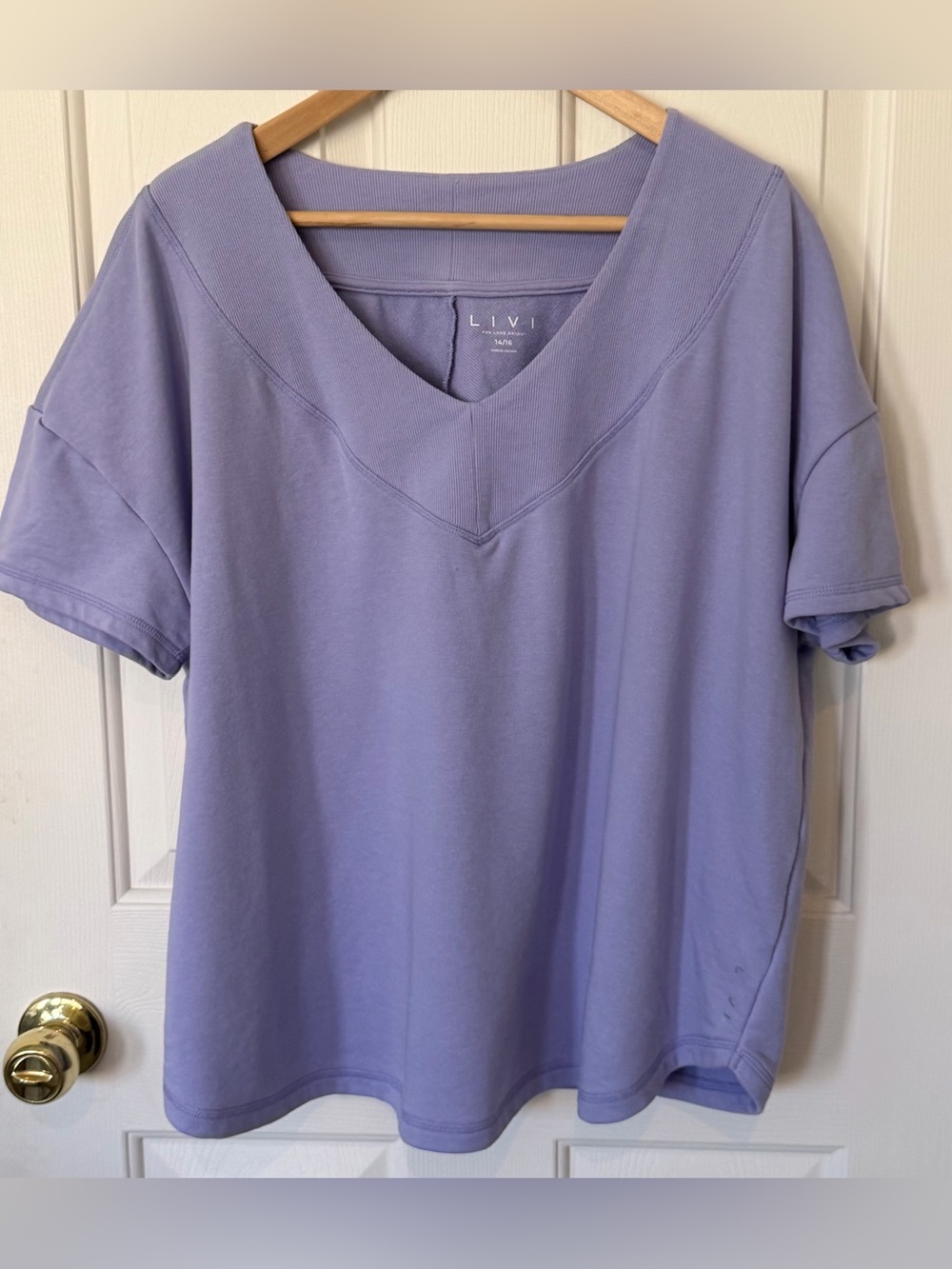 Lane Bryant LIVI Heather Lavender Knit Top